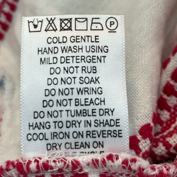 Tigerlily Embroidered Uluaki Shorts Red White Blue Yellow Weave Knit Mid-Rise 4 - Picture 12 of 13